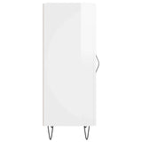 Sideboard High Gloss White 34.5x34x90 cm Engineered Wood 828534