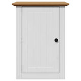 3 Piece Bathroom Furniture Set BODO White and Brown Solid Wood Pine 3307648