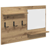 Wall-Mounted Coat Rack with Shelf Artisan Oak 90 x 10 x 50 cm 874522