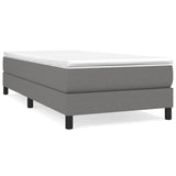 Box Spring Bed Frame Dark Grey Single Fabric 3121164