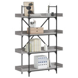 Bookcase 4-Tier Grey Sonoma 100x33x145.5 cm Engineered Wood 837695