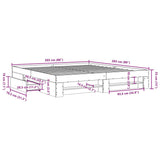 Bed Frame without Mattress Sonoma Oak 200x200 cm Engineered Wood 3295445