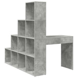 Corner Desk with Shelf Concrete Grey 101.5 x 149.5 x 149.5 cm 3337244