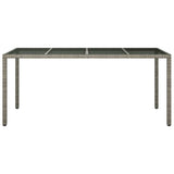 Garden Table Grey 190 x 90 x 75 cm Poly Rattan 362548