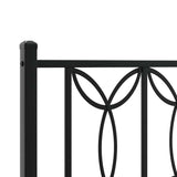 Metal Bed Frame without Mattress with Headboard Black 160x200cm 376131