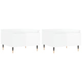 Coffee Tables 2 pcs High Gloss White 50x46x35 cm Engineered Wood 830849