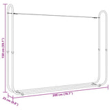 Firewood Rack with Rain Cover 200x25x150 cm Galvanised steel 4100710