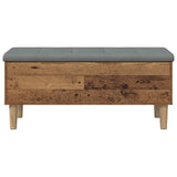 Storage Bench with Cushion Old Wood 102 x 42 x 46 cm 8017749