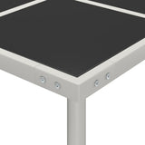 Garden Dining Table 170x170x74.5 cm Glass and Steel 313084