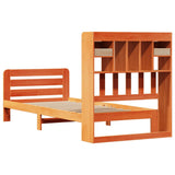 Bookcase Bed without Mattress Wax Brown 75x190 cm Small Single Solid Wood Pine 3309979