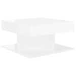 ZNTS Coffee Table High Gloss White 57x57x30 cm Engineered Wood 808374