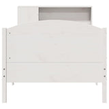 Bookcase Bed without Mattress White 75x190cm Small Single Solid Wood Pine 3323090