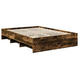 Bed Frame Smoked Oak 140 x 200 cm Engineered Wood 3408855