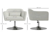 Modern Accent Chair with Swivel Base, Height Adjustable Arm Chair with Pillow for Living Room, T3398P328133