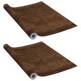 Furniture Film Set of 2 Dark oak PVC 500x90 cm 3059648
