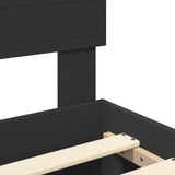 Bed Frame with Headboard Black 140 x 190 cm Engineered Wood 3413604