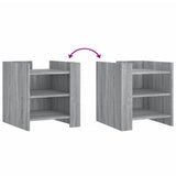 Bedside Cabinet Grey Sonoma 45x50x50 cm Engineered Wood 848295