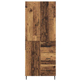 Highboard with Drawer 2 pcs Old Wood Engineered Wood and Glass 3415770