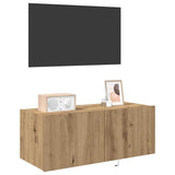 TV Wall Cabinet Artisan Oak 80 x 35 x 31 cm Engineered Wood 863106