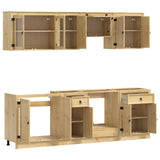 Cabinet SKI 8 pcs Honey Brown Solid Pine Wood 3392651