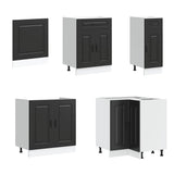 11 Piece Kitchen Cabinet Set Kalmar Black Engineered Wood 3314882