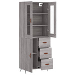 Highboard Grey Sonoma 69.5x34x180 cm Engineered Wood 3198447