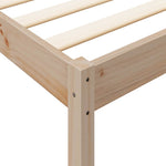 Bookcase Bed without Mattress 135x190 cm Solid Wood Pine 3324332