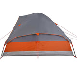 Family Tent Dome 6-Person Grey and Orange Waterproof 94783