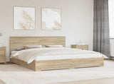 Bed Frame with Drawer Sonoma Oak 180 x 200 cm Engineered Wood 3411273