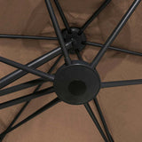 Garden Parasol with Steel Pole 300 cm Taupe 47315