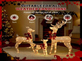 3-Piece Lighted Christmas Reindeer Set Outdoor Decorations, Weather Proof Sparkling Deer 82158509