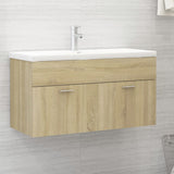 Sink Cabinet with Built-in Basin Sonoma Oak Engineered Wood 3071291