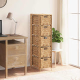 Storage Unit Brown Water hyacinth, Metal Compact Storage Unit 245492