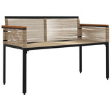 Outdoor Bench Beige and Cream White 117 x 54 x 74.5 cm 42025240