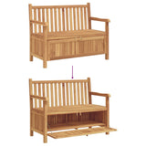 Garden Storage Bench Brown 114 x 60 x 90 cm Solid teak wood 42001959