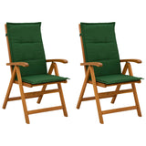Reclining Garden Chairs 2 pcs Natural Solid Acacia Wood 42041432