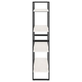 4-Tier Book Cabinet White 80x30x140 cm Solid Pine Wood 806463