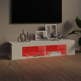 TV Cabinet with LED Lights White 135x39x30 cm 804229