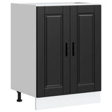 Kitchen Base Cabinet Porto Black Engineered Wood 853918