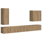 TV Wall Cabinet Set Wall-mounted 6 pcs Artisan Oak 3408951