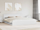 Bed Frame with Drawer White 180 x 200 cm Engineer Wood 3410679