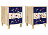 Bedside Cabinet MAINZ 2 pcs Sonoma Oak 36 x 33 x 60 cm 8007300