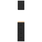 ZNTS Garage Cabinets 2 pcs Black Engineered Wood 3328315