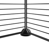 28-Panel Pet Cage with Door Black 35x35 cm Steel 3114059