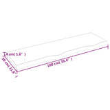 Wall Shelf 100x30x cm Untreated Solid Wood Oak 363561