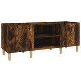 Record Cabinet Smoked Oak 121x38x48 cm Engineered Wood 831930