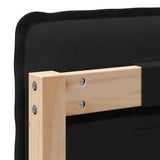 Upholstered Headboard Natural and Black 200 cm Solid Pine Wood 879995