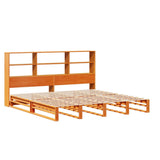 Bookcase Bed without Mattress Wax Brown 180x200 cm Super King Solid Wood 3323931