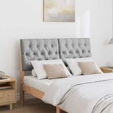 Upholstered Headboard Light Grey 120 cm Solid Pine Wood 879349