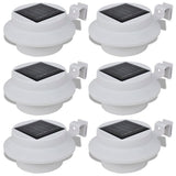 Outdoor Solar Lamp Set 6 pcs Fence Light Gutter Light White 41181